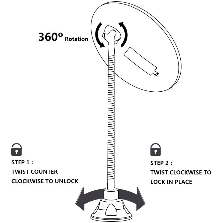 360° Flexibility Makeup Mirror