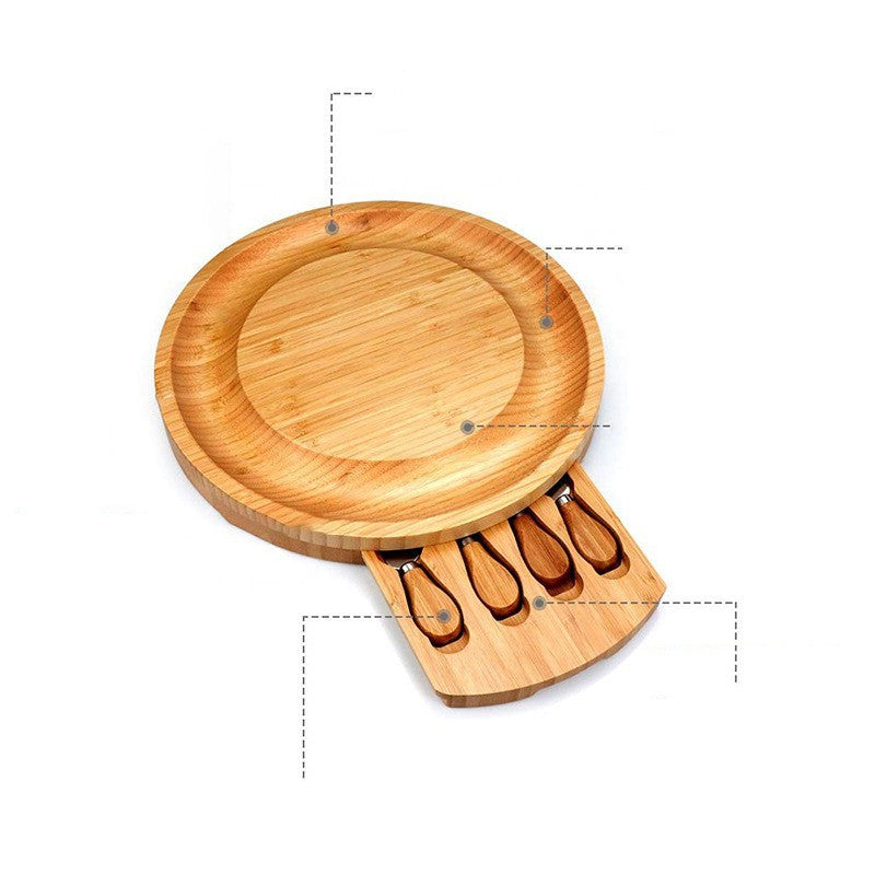 Bamboo Cheese Plate Set