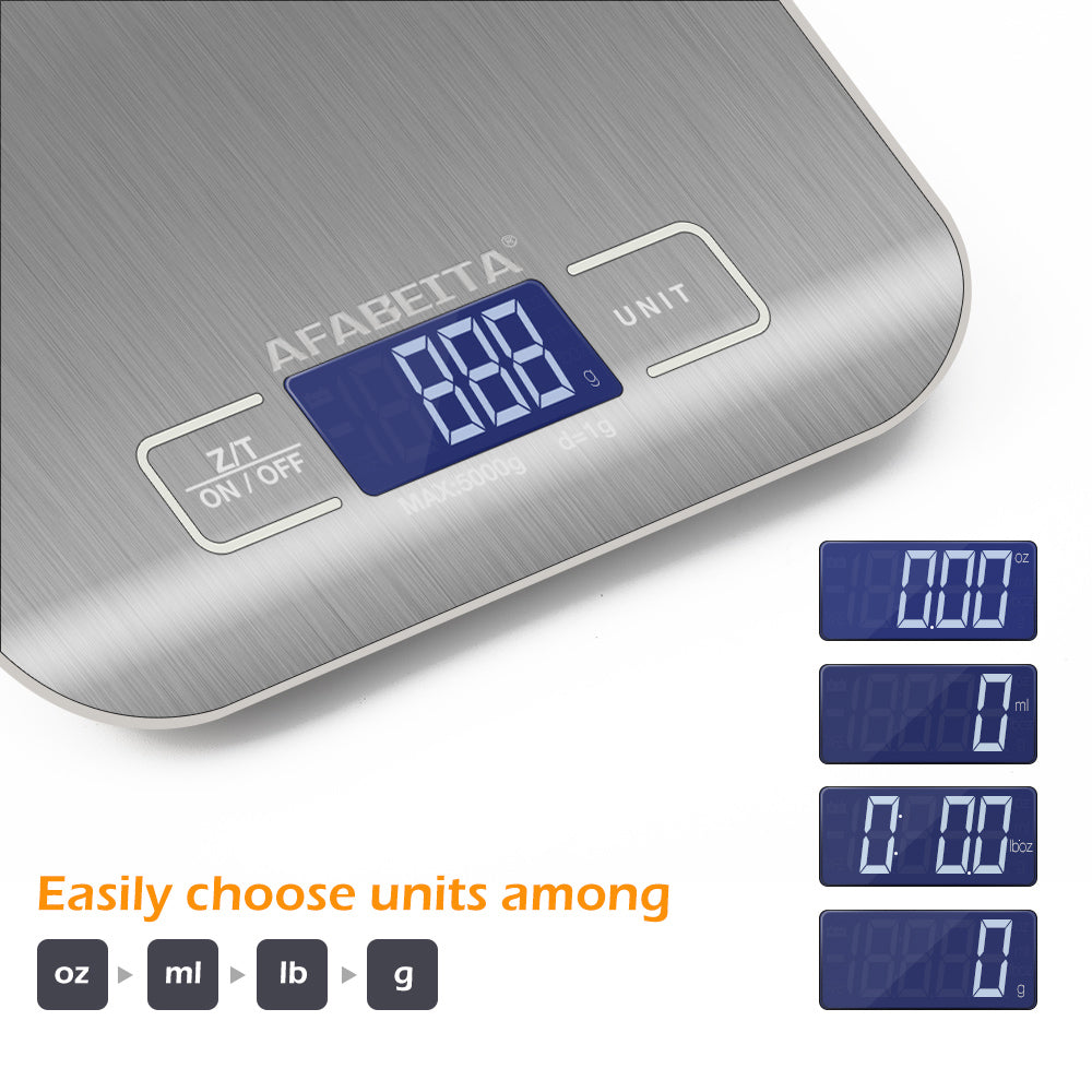 Digital Kitchen Scales, Stainless Steel ( up to 5 kg )