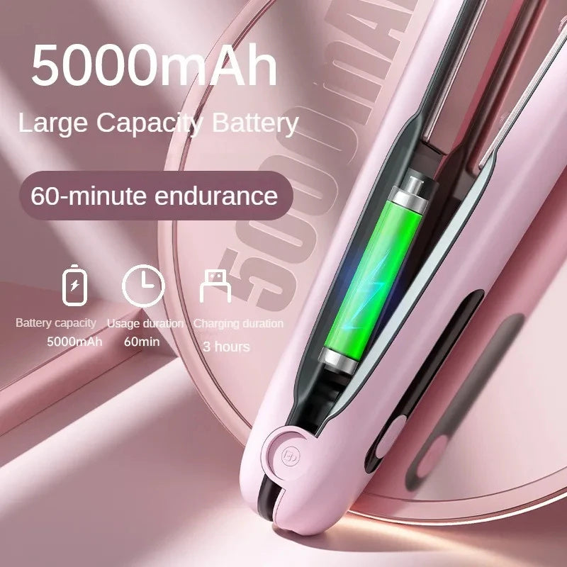 2-in-1 -Wireless Hair Straightener and Curler