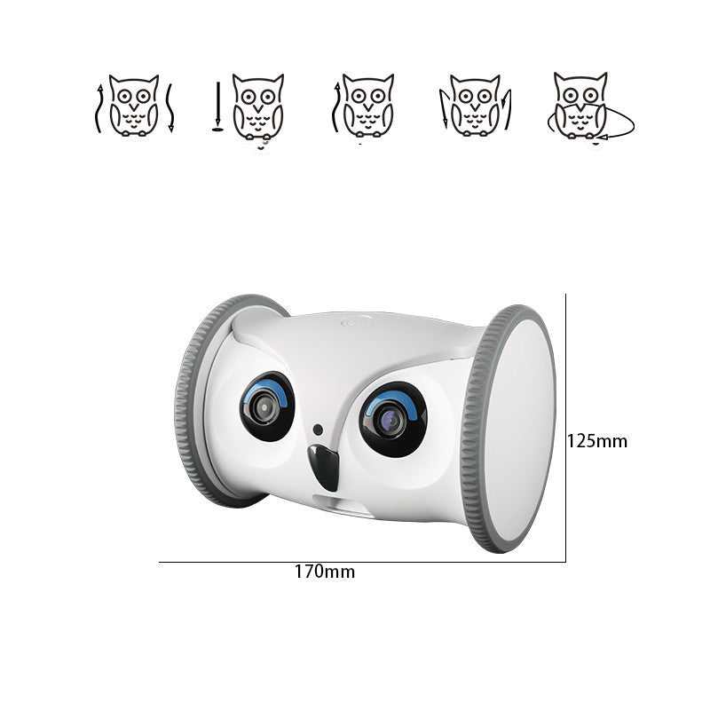 OWL - Robot compagnon intelligent pour animaux de compagnie avec mangeoire automatique