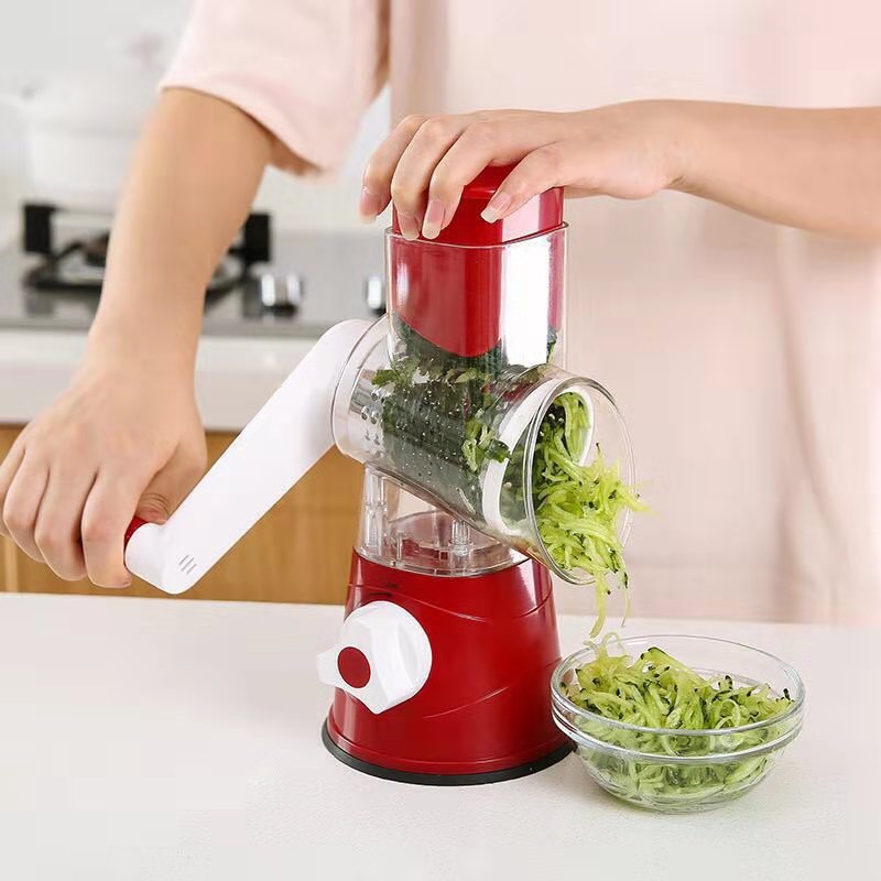 Multifunctional Rotary Cheese Grater and Vegetable Slicer