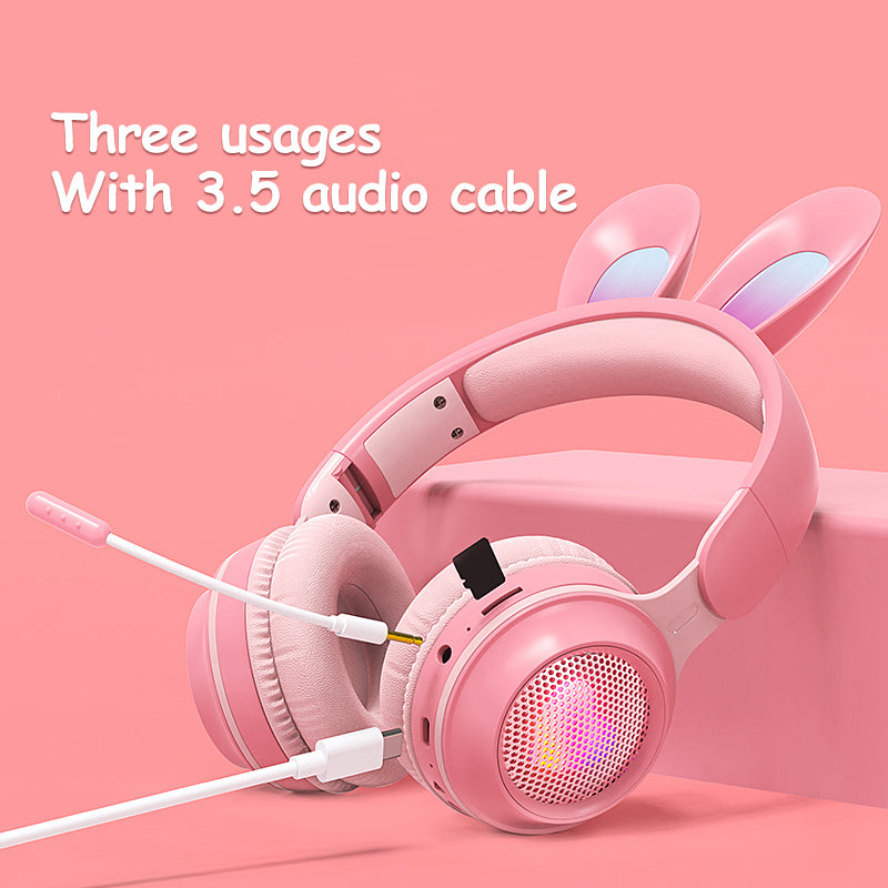 Écouteurs à changement de couleur Rabbit Ears Dazzle - Bluetooth/MP3