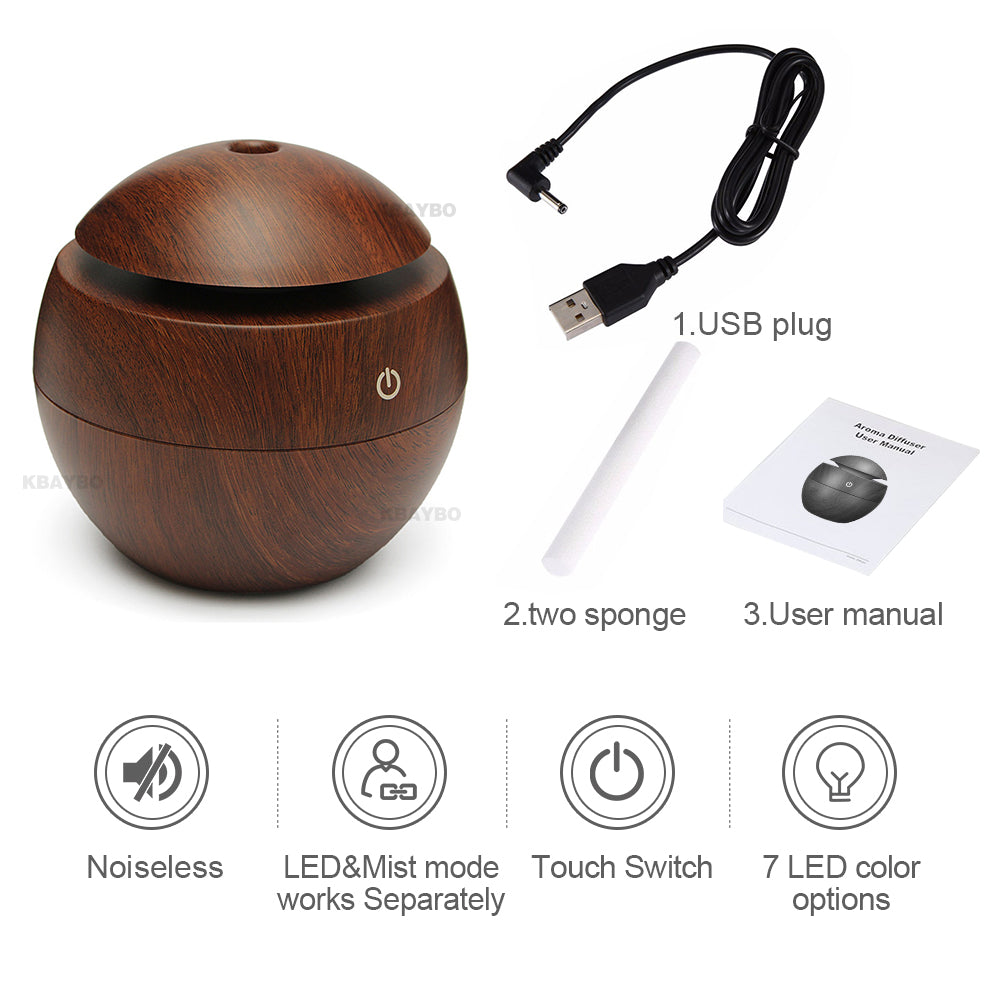 Ultrasonic Diffuser / Humidifier - 7 Soothing LED Light