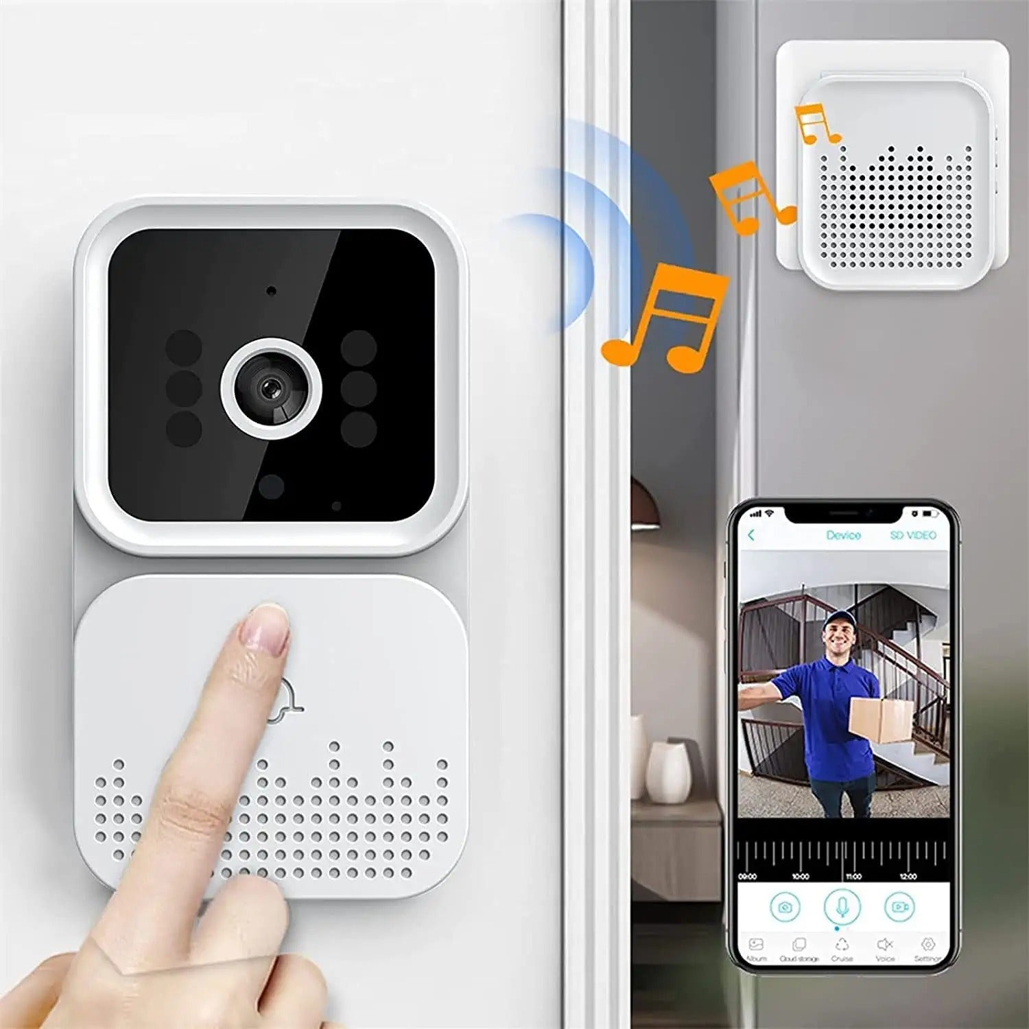 Video Wireless Doorbell - Night Vision