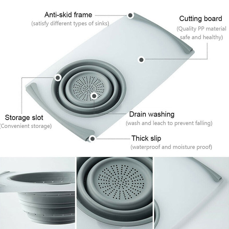 3 In 1- Multi-Functional Cutting Board