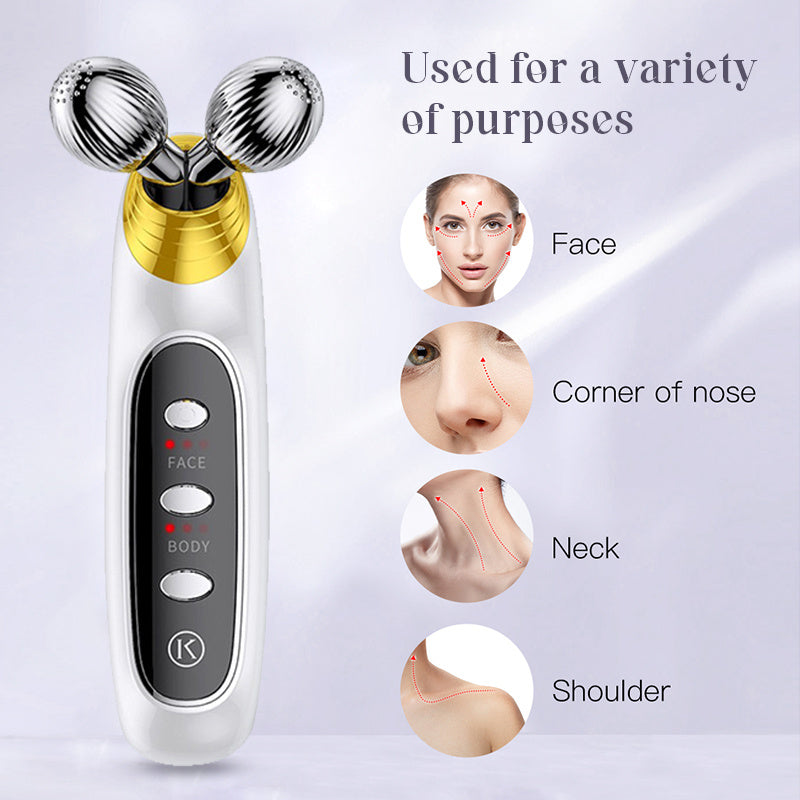 Micro Current Massage Machine EMS Beauty Lifting And Tightening Facial Roller