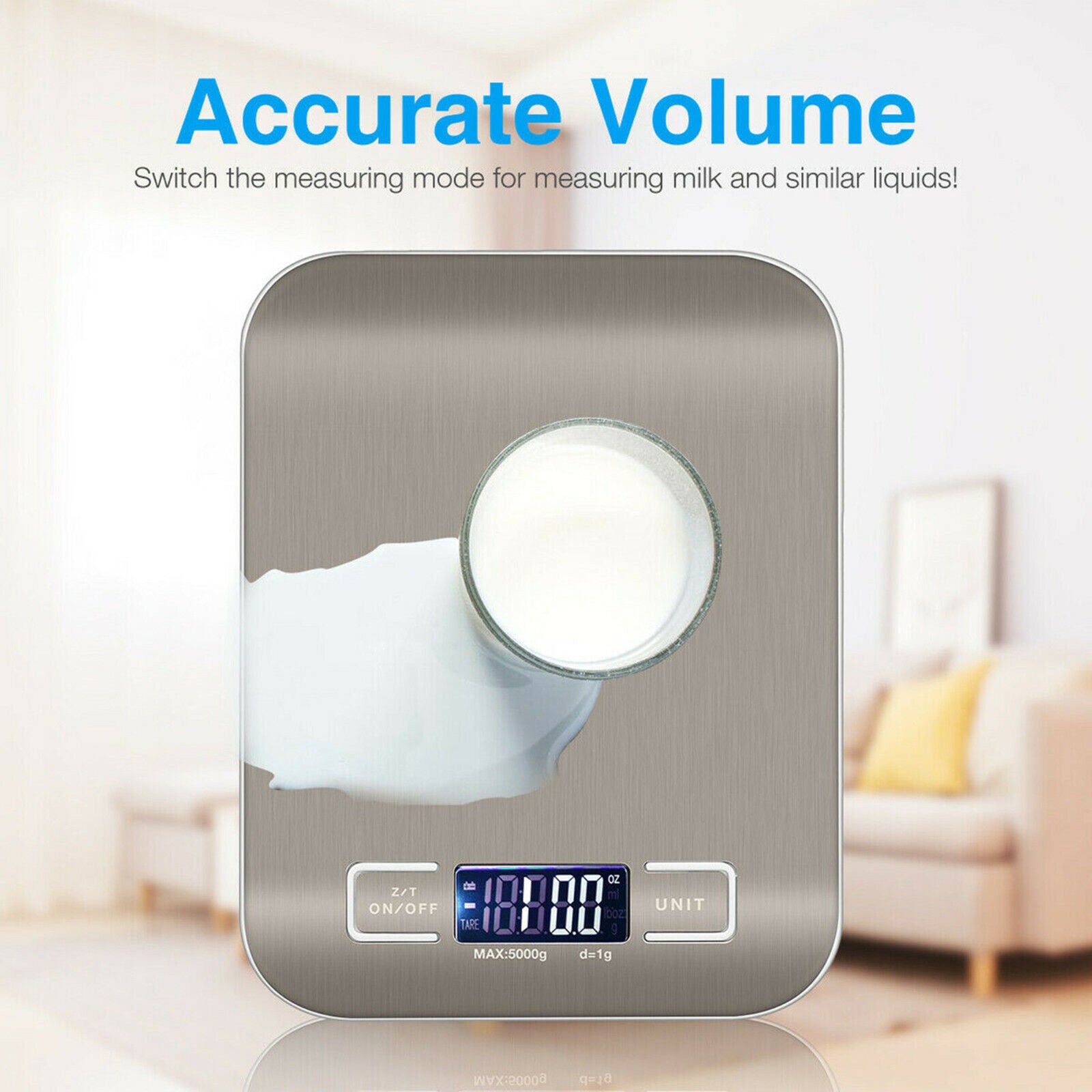 Digital Kitchen Scales, Stainless Steel ( up to 5 kg )