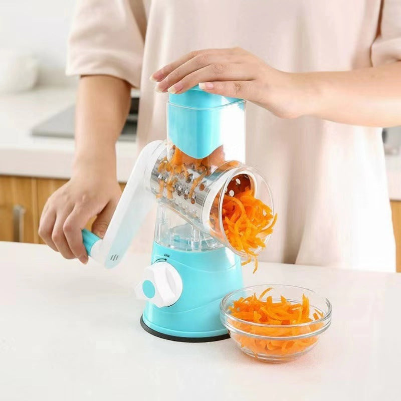 Multifunctional Rotary Cheese Grater and Vegetable Slicer