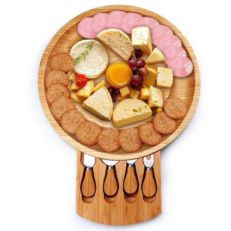 Bamboo Cheese Plate Set