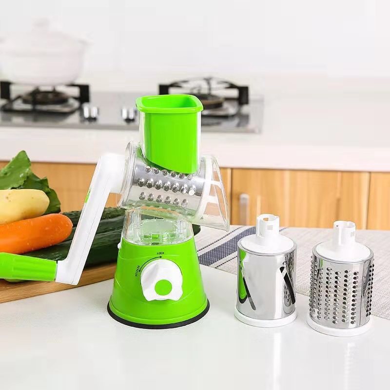 Multifunctional Rotary Cheese Grater and Vegetable Slicer