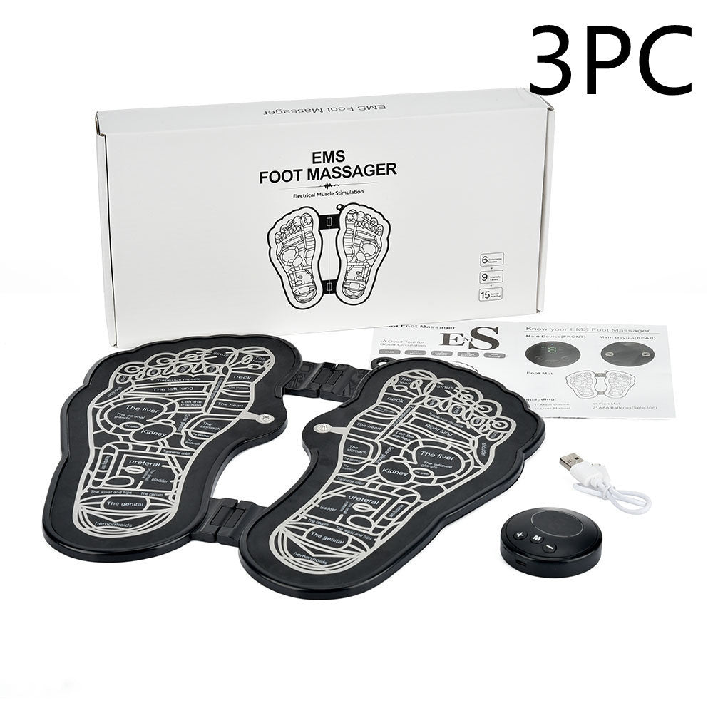 Rechargeable Foot Massage Instrument Pedicure Foot Pad EMS Pulse Foot Relaxation Massager