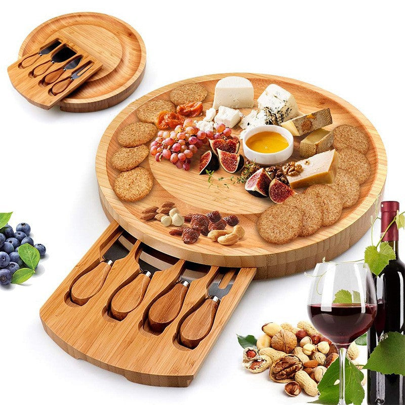 Bamboo Cheese Plate Set