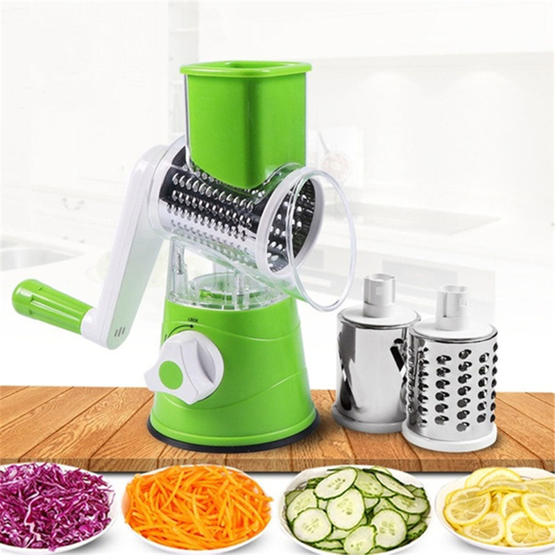 Multifunctional Rotary Cheese Grater and Vegetable Slicer